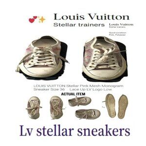 🛑 LOUIS VUITTON Designer➕ SNEAKER Stellar TRAINER Monogram SHOES Logo💸BUYNOW‼️